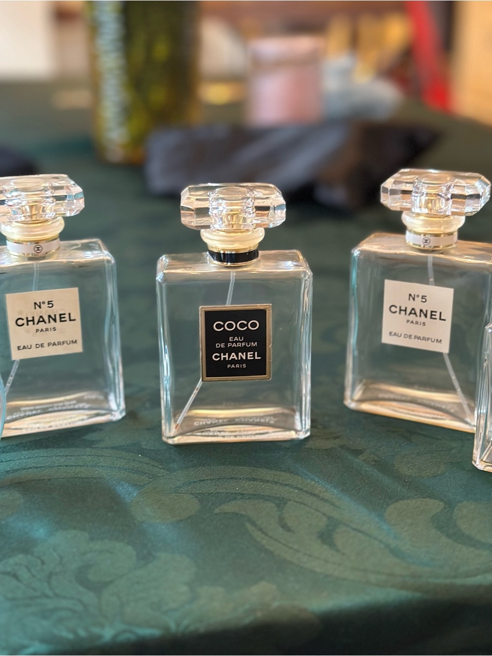 CHANEL Clear Glass Coco & N°5 Miniature Bottle Set - Clear 5 empty bottles